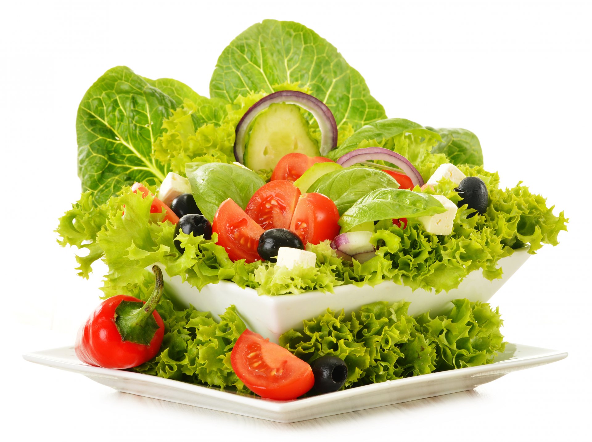 vegetable salad vegetables green