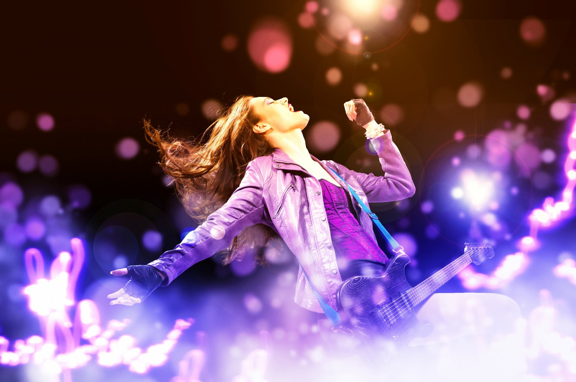 girl guitar music rock