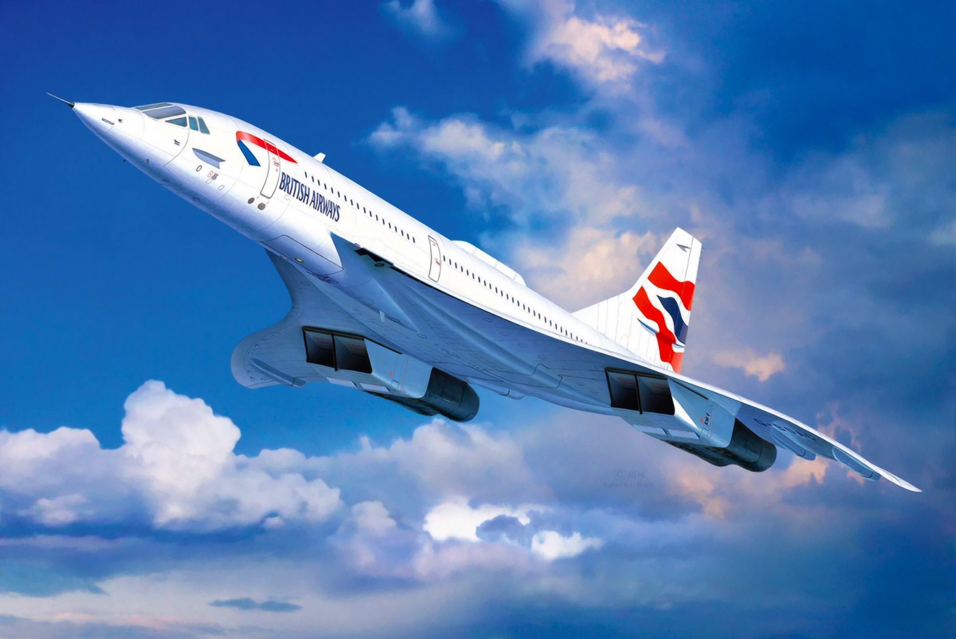 concorde british airways jets airplane art painting