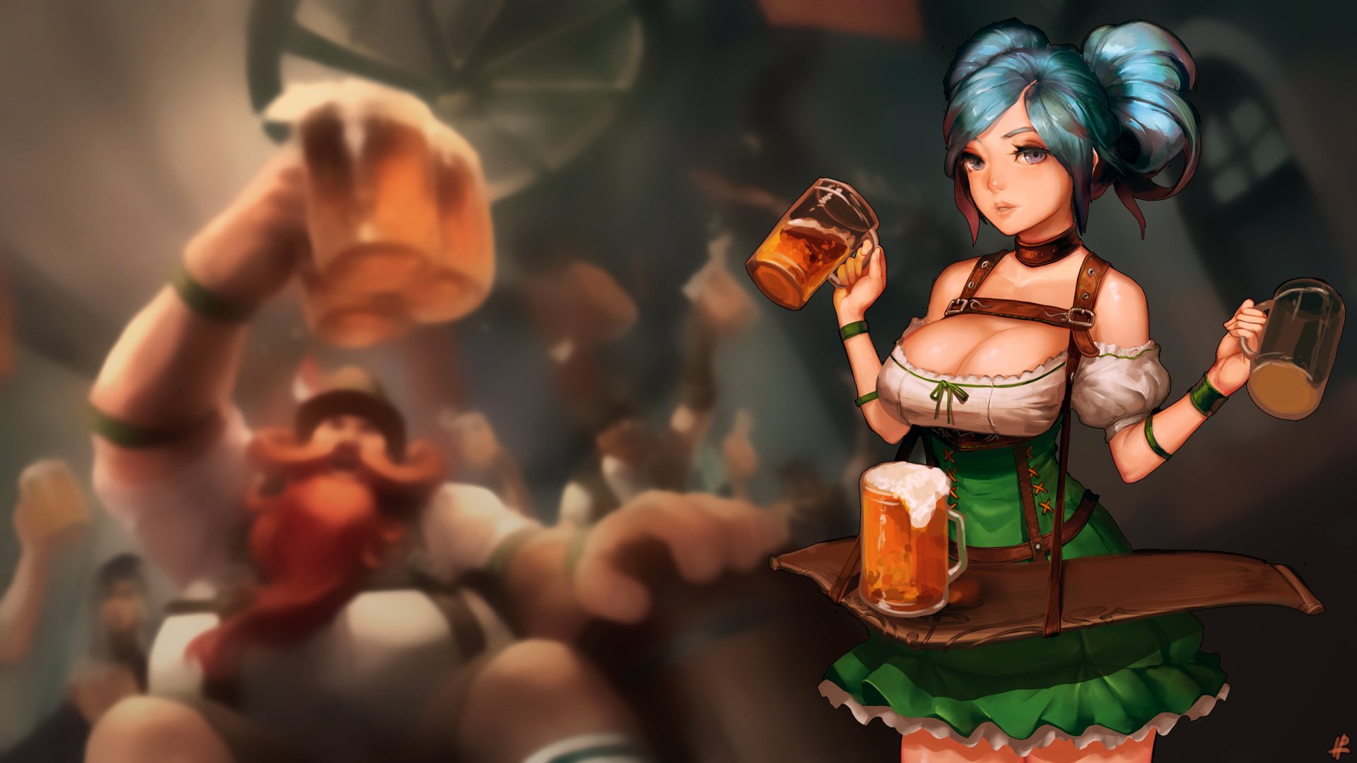 art instant-ip league of legends sona buvelle girl beer el mug