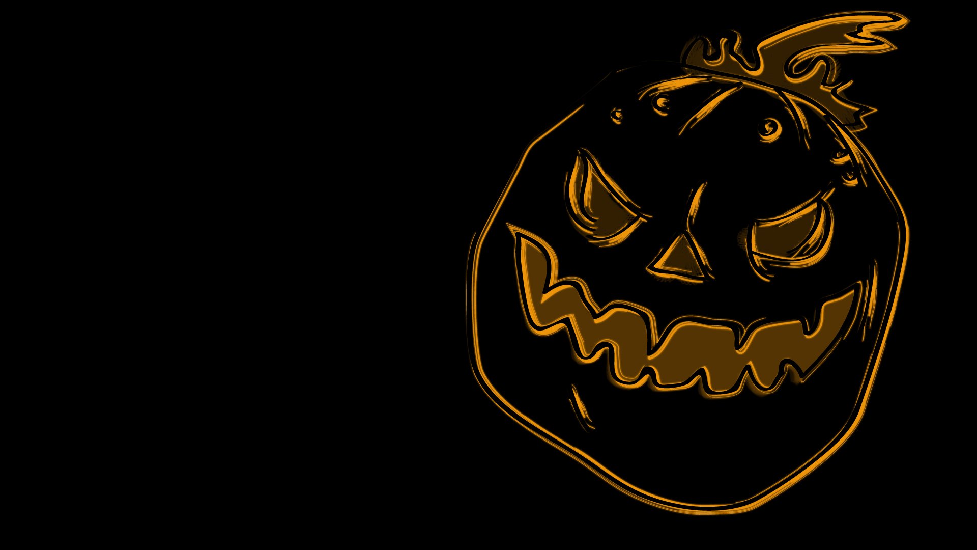 halloween holiday pumpkin drawing recreation image 1920x1080