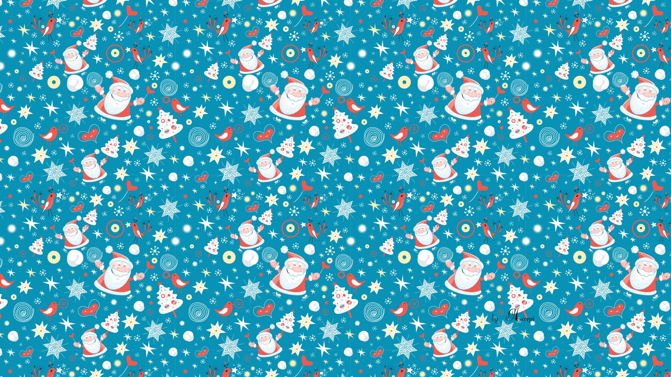 father christmas santa heart