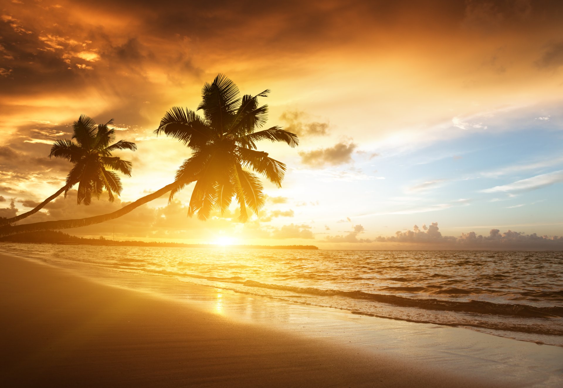 caribbean beach ocean sun sunrise clouds nature